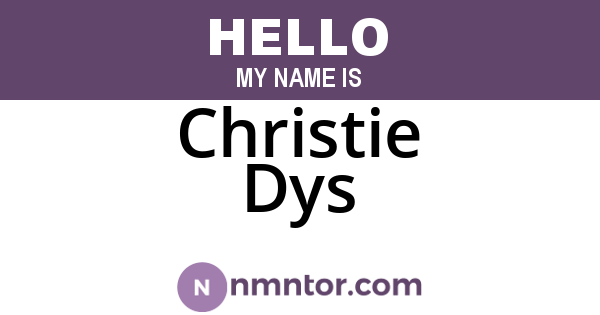 Christie Dys