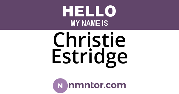 Christie Estridge