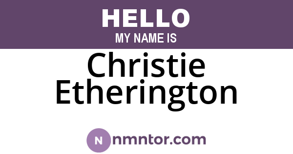 Christie Etherington