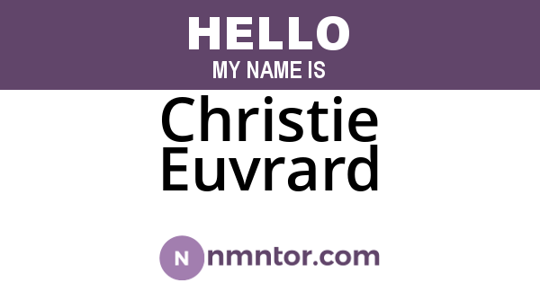 Christie Euvrard