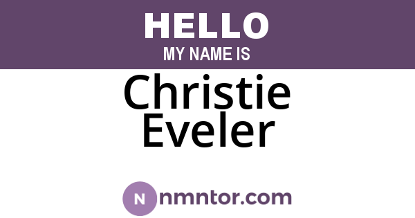 Christie Eveler