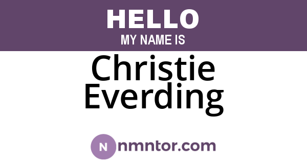 Christie Everding
