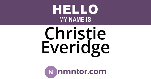 Christie Everidge