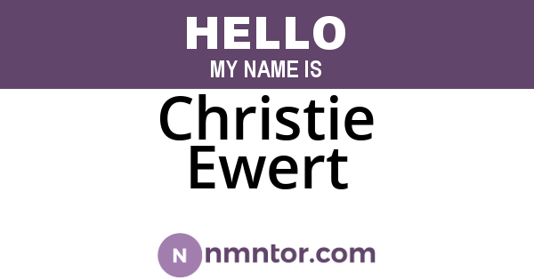 Christie Ewert