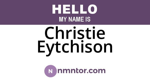 Christie Eytchison