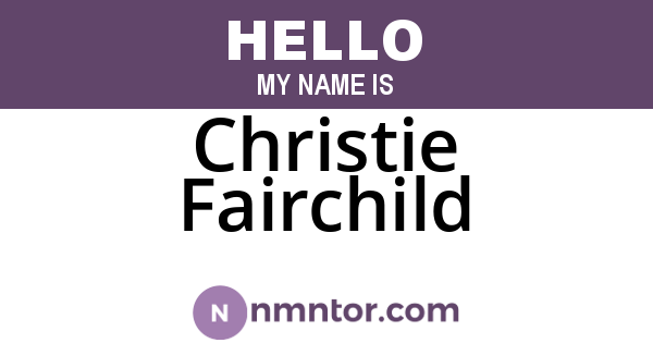 Christie Fairchild