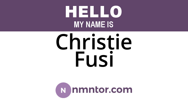 Christie Fusi