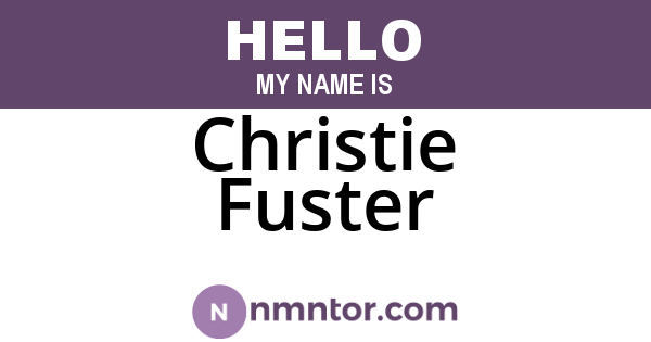 Christie Fuster