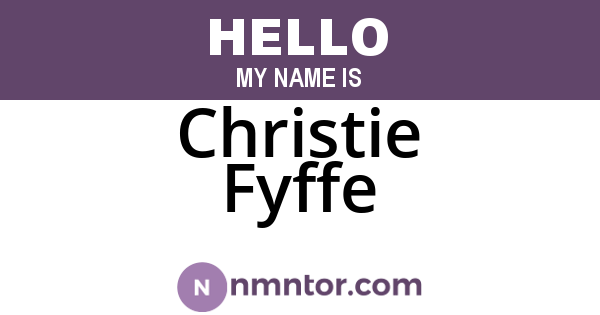 Christie Fyffe
