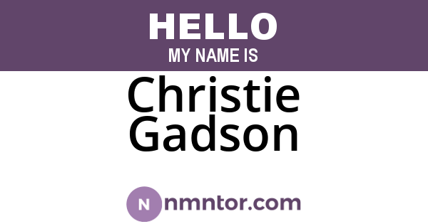 Christie Gadson