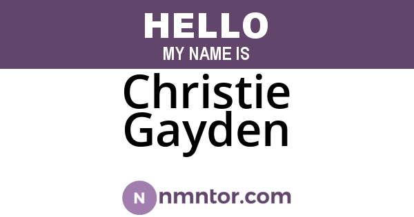Christie Gayden