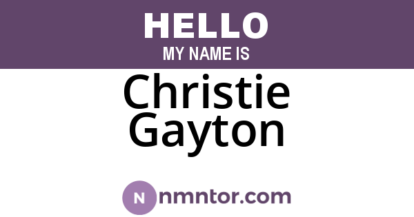Christie Gayton