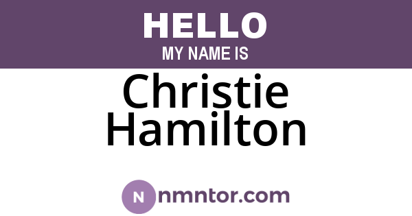 Christie Hamilton