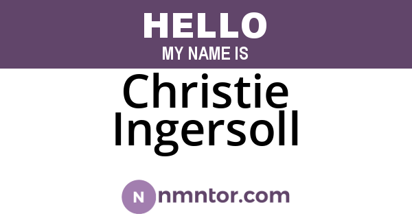 Christie Ingersoll