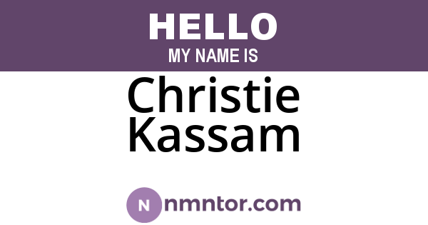 Christie Kassam