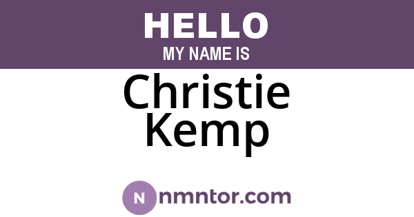 Christie Kemp