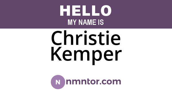 Christie Kemper