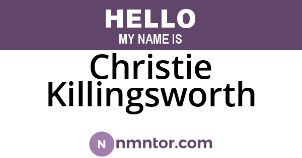 Christie Killingsworth