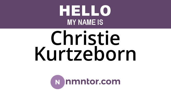 Christie Kurtzeborn