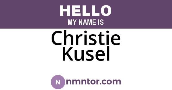 Christie Kusel