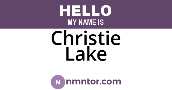 Christie Lake