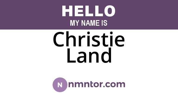 Christie Land