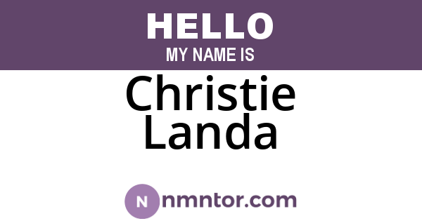 Christie Landa