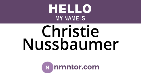 Christie Nussbaumer
