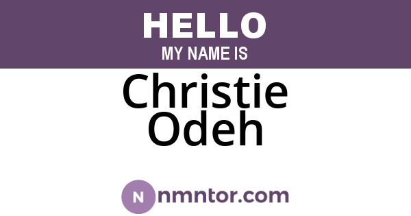 Christie Odeh