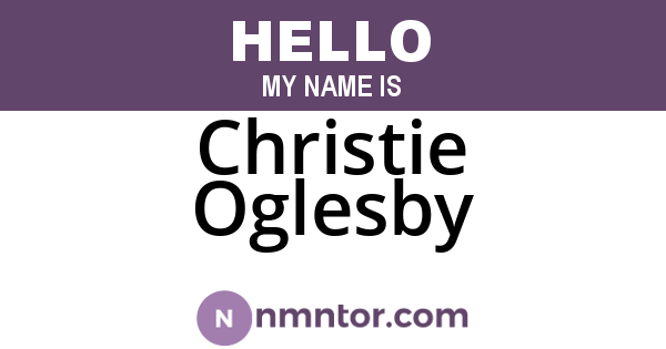 Christie Oglesby