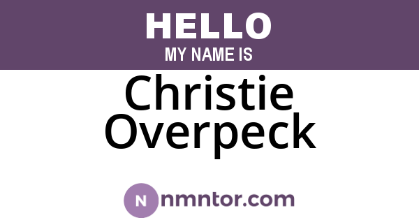 Christie Overpeck