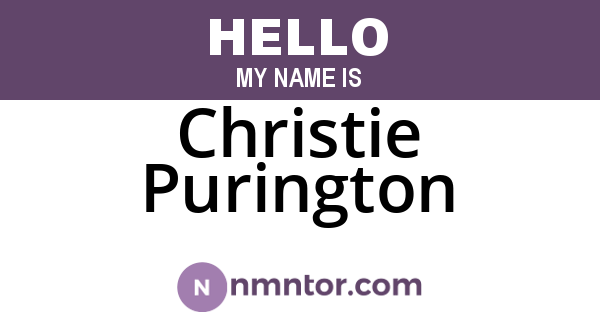 Christie Purington