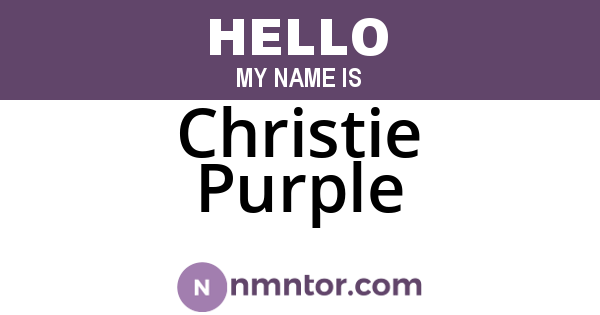 Christie Purple
