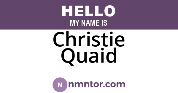 Christie Quaid
