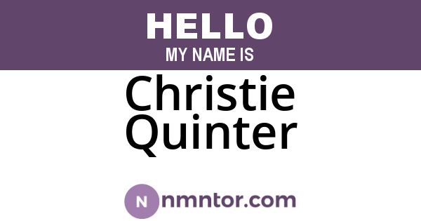 Christie Quinter