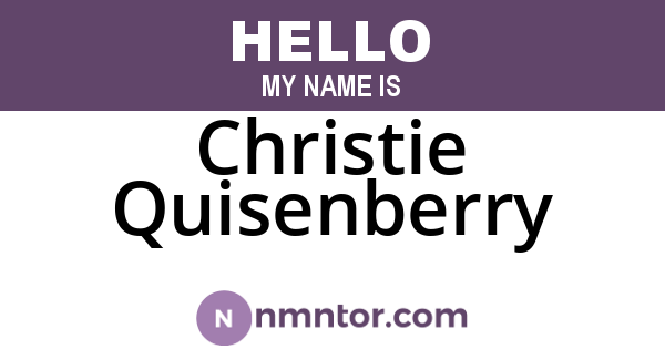 Christie Quisenberry