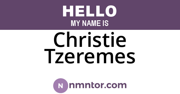 Christie Tzeremes