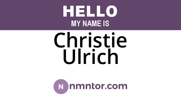 Christie Ulrich