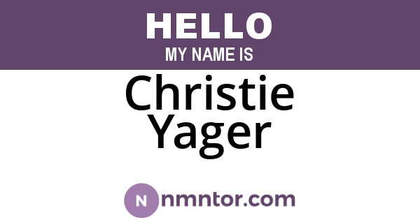 Christie Yager