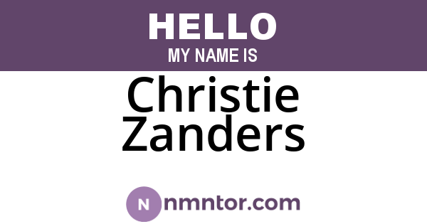 Christie Zanders
