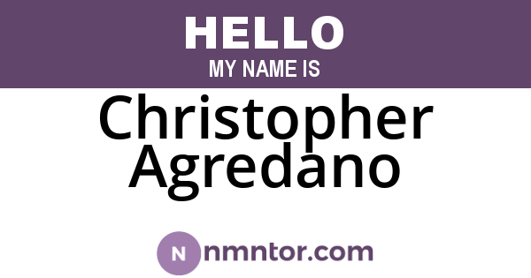 Christopher Agredano