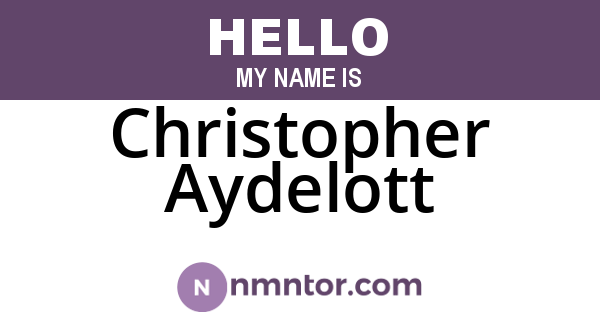 Christopher Aydelott