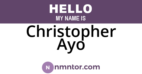Christopher Ayo