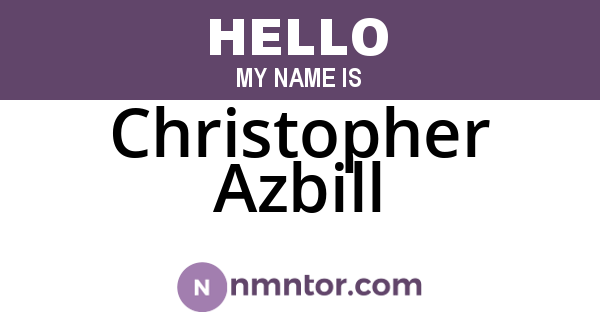 Christopher Azbill