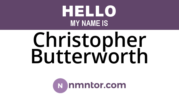 Christopher Butterworth
