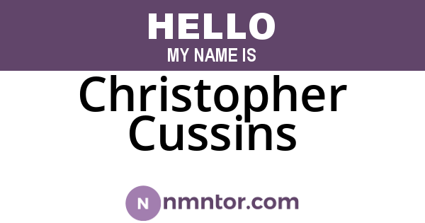 Christopher Cussins