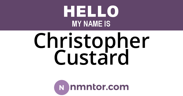 Christopher Custard