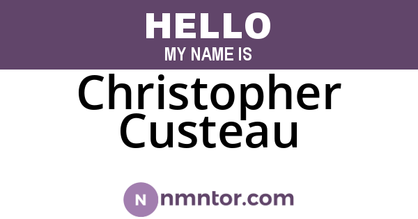Christopher Custeau