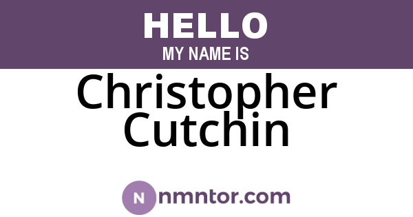 Christopher Cutchin