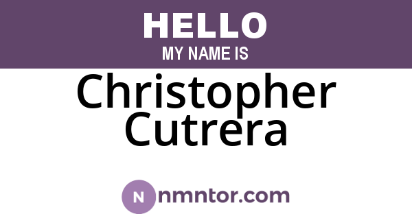 Christopher Cutrera